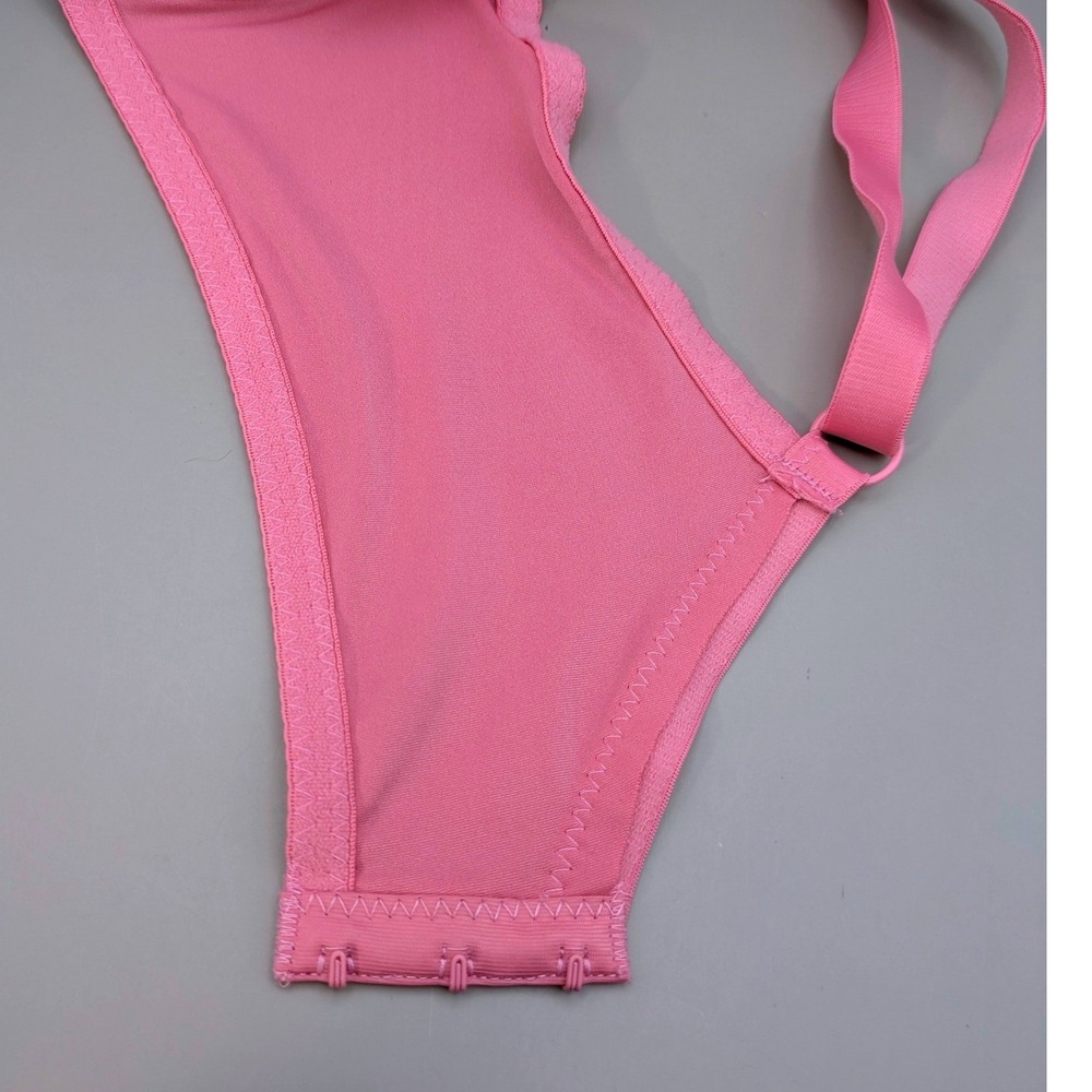 Laura Ashley Pink Floral Lace Underwire Bra Adjustable Straps Style 3700-16 38C - Picture 6 of 8